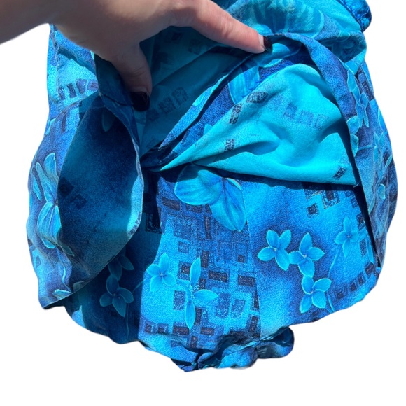 VTG Blue Floral 60's Paradise Hawaii Sun Suit Romper See Measurements in listing - Picture 9 of 15